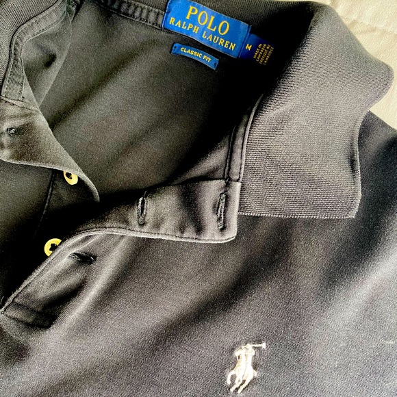 Polo Ralph Lauren Black Polo Shirt Classic Fit - Picture 3 of 5